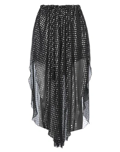 Shop Etro Woman Cropped Pants Black Size 8 Silk, Metallic Fiber