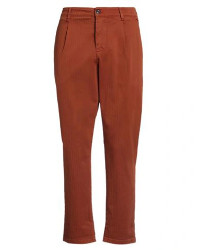 Shop Displaj Man Pants Tan Size 36 Cotton, Elastane In Brown