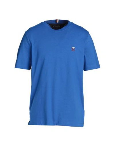 Shop Tommy Hilfiger Man T-shirt Bright Blue Size L Cotton