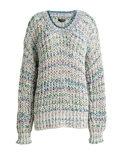 Shop Isabel Marant Woman Sweater Pastel Blue Size 10 Viscose, Cotton, Polyamide, Metallic Fiber
