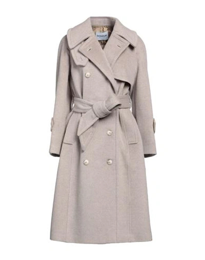 Shop Dondup Woman Coat Dove Grey Size 6 Wool, Alpaca Wool, Mohair Wool, Polyamide