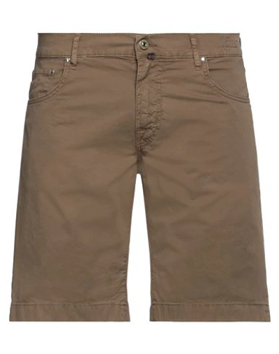 Shop Jacob Cohёn Man Shorts & Bermuda Shorts Khaki Size 38 Cotton, Lyocell, Elastane In Beige