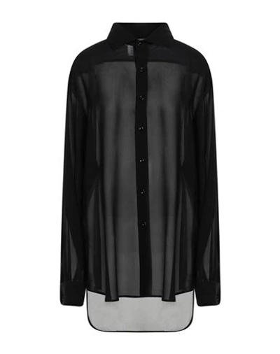 Maison Margiela Woman Shirt Black Size 8 Silk In Black