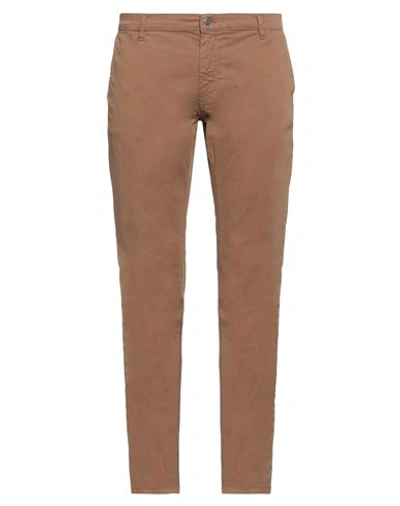 Shop Grey Daniele Alessandrini Man Pants Brown Size 30 Cotton, Elastane