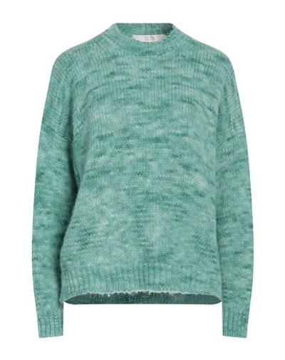 19.70 Nineteen Seventy Woman Sweater Sage Green Size S Alpaca Wool, Cotton, Wool In Sage Green