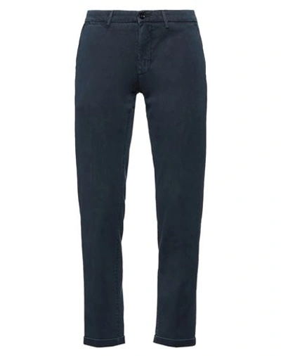 Shop Re-hash Re_hash Man Pants Navy Blue Size 34 Cotton, Viscose, Wool, Elastane