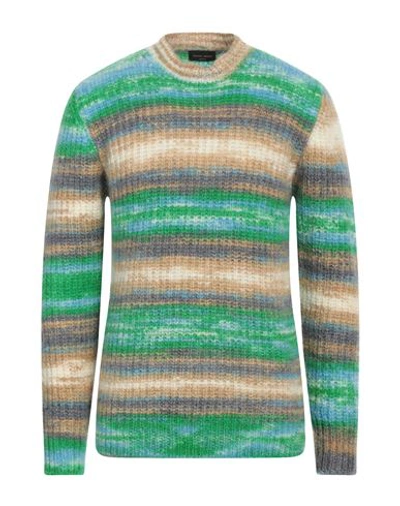 Shop Roberto Collina Man Sweater Green Size 44 Mohair Wool, Nylon, Wool