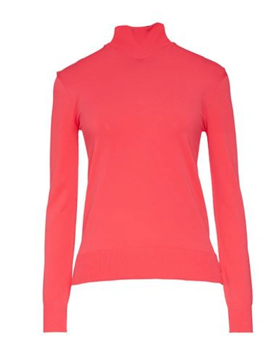 Shop Bottega Veneta Woman Turtleneck Coral Size S Viscose, Polyester In Red