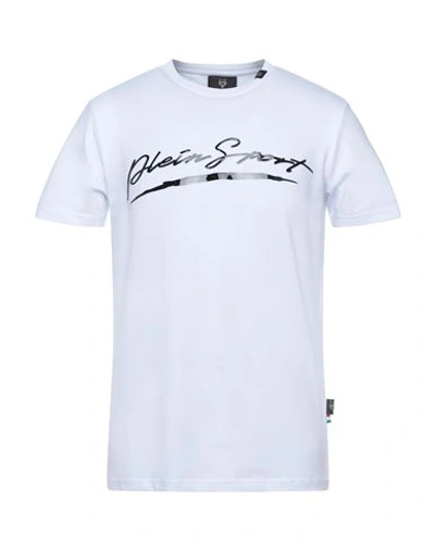 Shop Plein Sport Man T-shirt White Size Xxl Cotton, Elastane