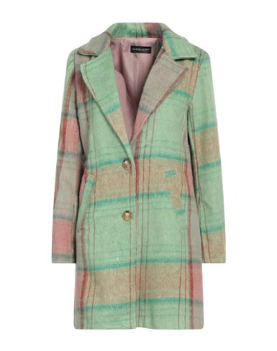 Shop Vanessa Scott Woman Coat Light Green Size S Polyester, Wool