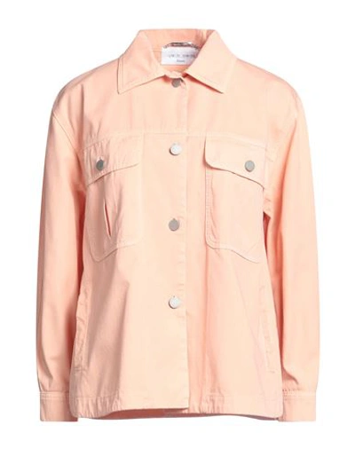Shop Alberta Ferretti Woman Shirt Apricot Size 4 Cotton In Orange