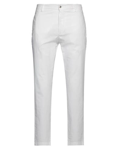 Shop Be Able Man Pants White Size 32 Cotton, Elastane