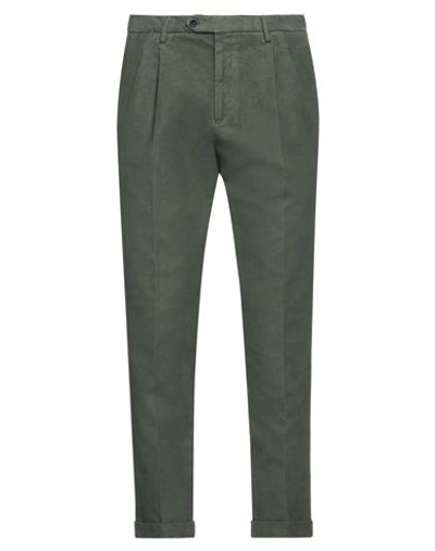 Shop Drumohr Man Pants Dark Green Size 40 Cotton