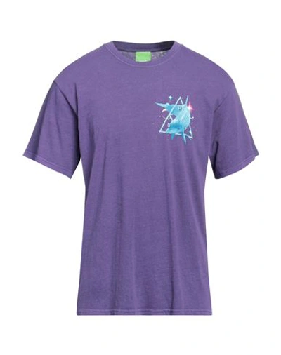 Shop Huf Man T-shirt Purple Size S Cotton