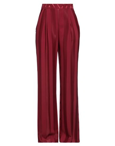 Shop Manila Grace Woman Pants Garnet Size 2 Viscose In Red