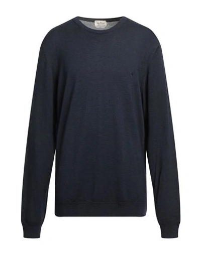 Brooksfield Man Sweater Military Green Size 44 Virgin Wool In Blue