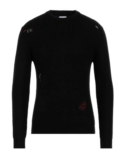 Shop Sseinse Man Sweater Black Size Xl Acrylic, Nylon
