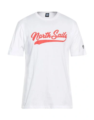 Shop North Sails Man T-shirt White Size S Cotton