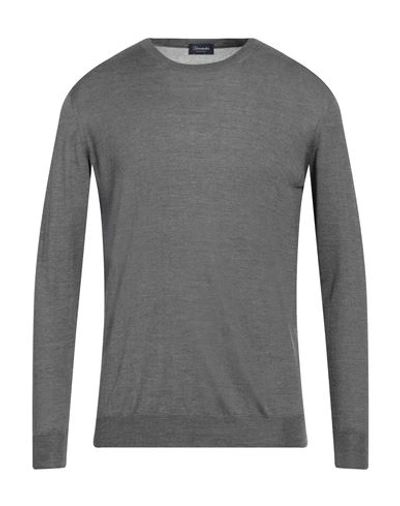Shop Drumohr Man Sweater Grey Size 44 Silk
