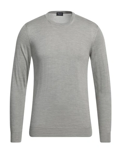 Shop Drumohr Man Sweater Light Grey Size 38 Silk