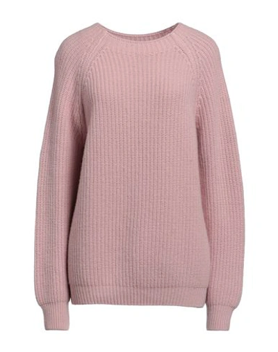 N.o.w. Andrea Rosati Cashmere N. O.w. Andrea Rosati Cashmere Woman Sweater Light Pink Size M Cashmere, Viscose, Wool, Polyamide In Pink