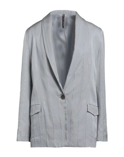 Manila Grace Woman Blazer Sky Blue Size 6 Viscose, Cotton, Polyester In Blue