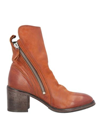 Shop Moma Woman Ankle Boots Tan Size 6 Soft Leather In Brown