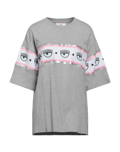 Shop Chiara Ferragni Woman T-shirt Grey Size S Cotton