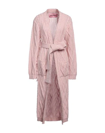 Shop Pink Memories Woman Cardigan Pink Size 6 Acrylic, Mohair Wool, Polyamide, Wool