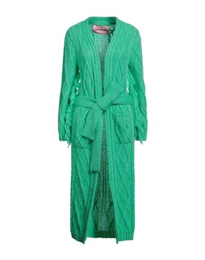 Shop Pink Memories Woman Cardigan Green Size 6 Acrylic, Mohair Wool, Polyamide, Wool