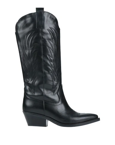 Shop Brawn's Woman Knee Boots Black Size 6 Calfskin