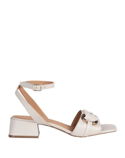 Shop Bruno Premi Woman Sandals Cream Size 8 Sheepskin In White