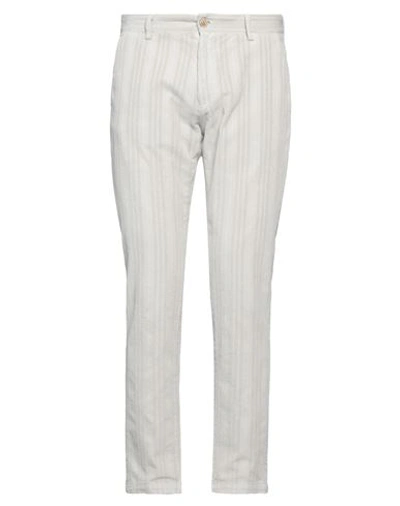 Shop En Avance Man Pants Light Grey Size 30 Cotton, Elastane
