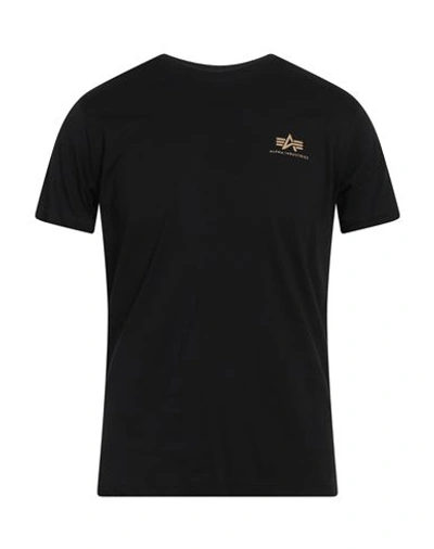 Shop Alpha Industries Man T-shirt Black Size S Cotton