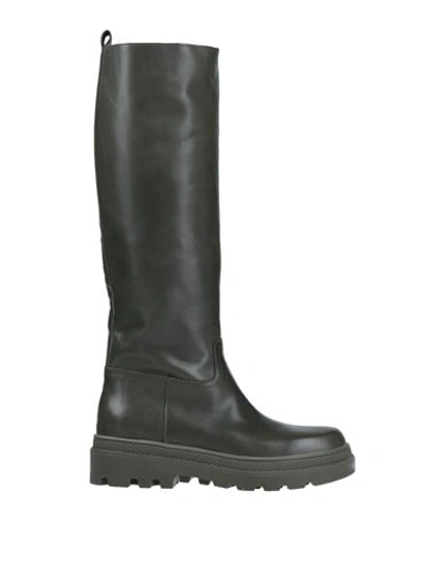 Shop Sofia / Len Woman Boot Military Green Size 6 Soft Leather, Textile Fibers