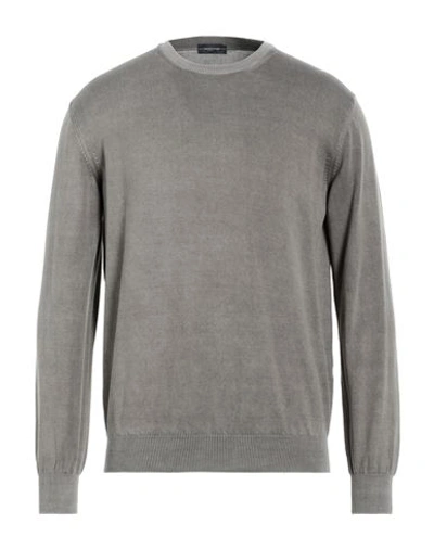Shop Rossopuro Man Sweater Grey Size 6 Cotton
