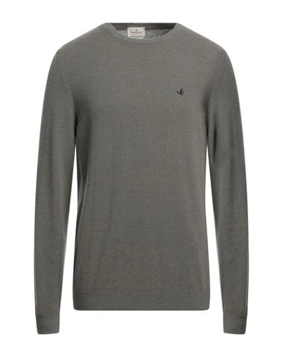Brooksfield Man Sweater Charcoal Size 48 Virgin Wool In Grey