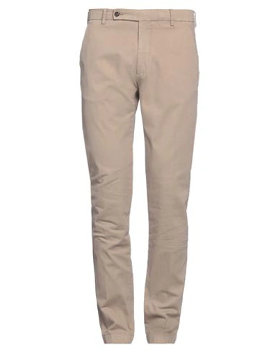 Shop Berwich Man Pants Sand Size 36 Cotton, Elastane In Beige