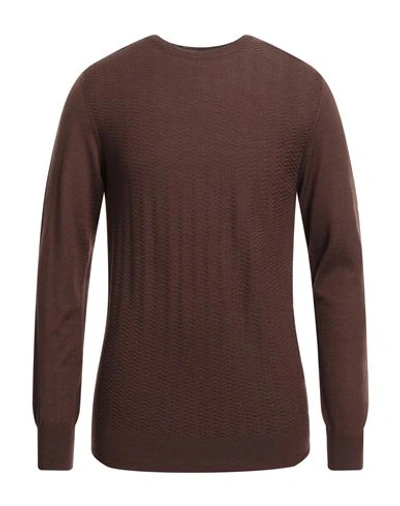 Shop Jeordie's Man Sweater Brown Size Xl Wool, Acrylic