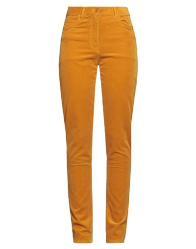 Shop Aspesi Woman Pants Ocher Size 6 Cotton In Yellow