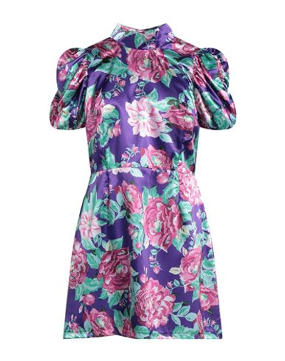 Shop Odì Odì Woman Mini Dress Purple Size L Polyester