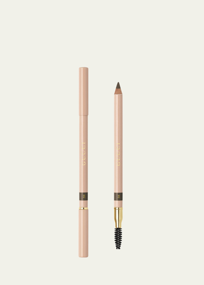 Shop Gucci Crayon Definition Sourcils - Powder Eyebrow Pencil In Dark Brown