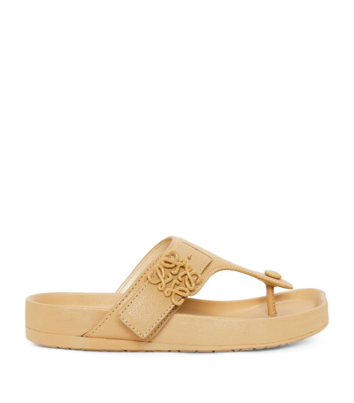Shop Loewe Leather Ease Sandals In Nude