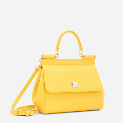 Dolce & Gabbana Small Sicily Handbag In Yellow
