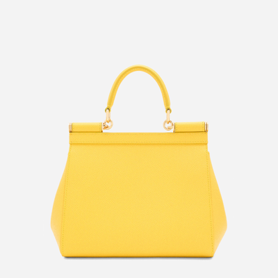 Dolce & Gabbana Small Sicily Handbag In Yellow