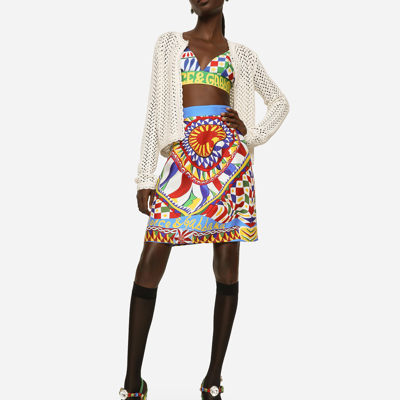 Dolce & Gabbana Round-collar And Long-sleeved Sweater In White