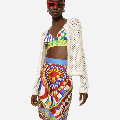 Dolce & Gabbana Round-collar And Long-sleeved Sweater In White