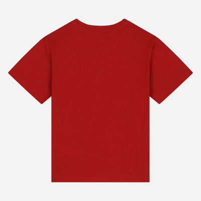 Shop Dolce & Gabbana Jersey T-shirt With Logo Tag In Red