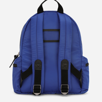 Shop Dolce & Gabbana Nylon Backpack In Blue