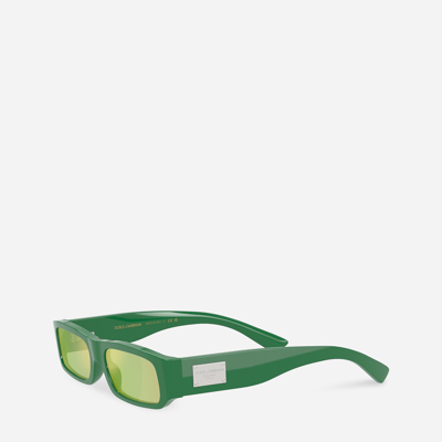 Shop Dolce & Gabbana Mini Me Sunglasses In Green